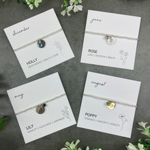 Load image into Gallery viewer, Birth Flower & Birthstone Beaded Bracelet