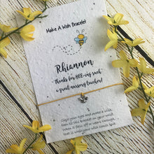 Load image into Gallery viewer, Nursery Teacher Wish Bracelet on Plantable Seed Card-The Persnickety Co