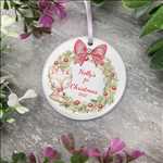 Load image into Gallery viewer, Personalised Cute Fox 1st Christmas Hanging Decoration