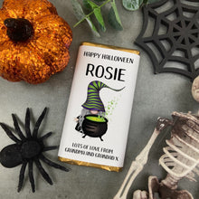 Load image into Gallery viewer, Cauldron Happy Halloween - Personalised Chocolate Bar