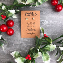 Load image into Gallery viewer, Aunties Like You Are Precious & Few, Heart Earrings-The Persnickety Co