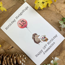 Load image into Gallery viewer, Birthday Hedgehugs - Personalised Card-3-The Persnickety Co