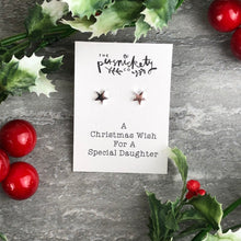 Load image into Gallery viewer, A Christmas Wish For A Special Daughter - Star Earrings-The Persnickety Co