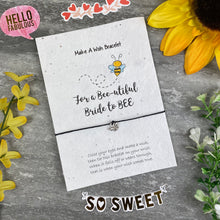 Load image into Gallery viewer, Bride To Bee Wish Bracelet On Plantable Seed Card-The Persnickety Co