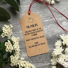 Load image into Gallery viewer, Enjoy This Bottle On Us! Teacher Wine Tag-6-The Persnickety Co