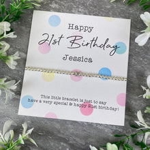 Load image into Gallery viewer, Happy 21st Birthday Beaded Bracelet-The Persnickety Co
