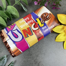 Load image into Gallery viewer, Personalised Uncle Happy Birthday Chocolate Bar
