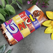 Load image into Gallery viewer, Personalised Uncle Happy Birthday Chocolate Bar