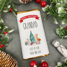 Load image into Gallery viewer, Merry Christmas Grandad - Personalised Chocolate Bar