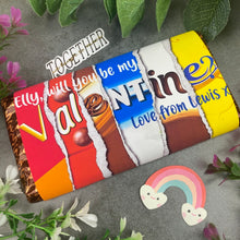 Load image into Gallery viewer, Personalised Will You Be My Valentine Chocolate Bar