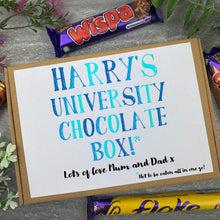 Load image into Gallery viewer, Personalised University Chocolate Box - Blue-The Persnickety Co