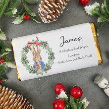 Load image into Gallery viewer, Christmas Rabbit Personalised Chocolate Bar