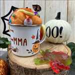 Load image into Gallery viewer, Personalised Halloween Enamel Mug