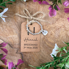 Load image into Gallery viewer, Cute Bridesmaid Beaded Ring With Initial-5-The Persnickety Co