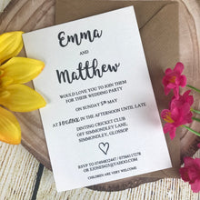 Load image into Gallery viewer, Personalised Wedding Invitation, Wedding Cards, Invitations, Party Invitations