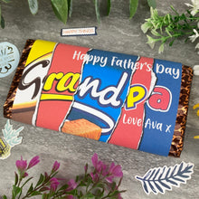 Load image into Gallery viewer, Happy Father's Day Grandpa Personalised Chocolate Bar
