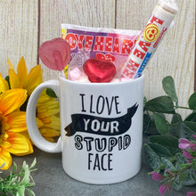Load image into Gallery viewer, I Love Your Stupid Face Valentine's Mug