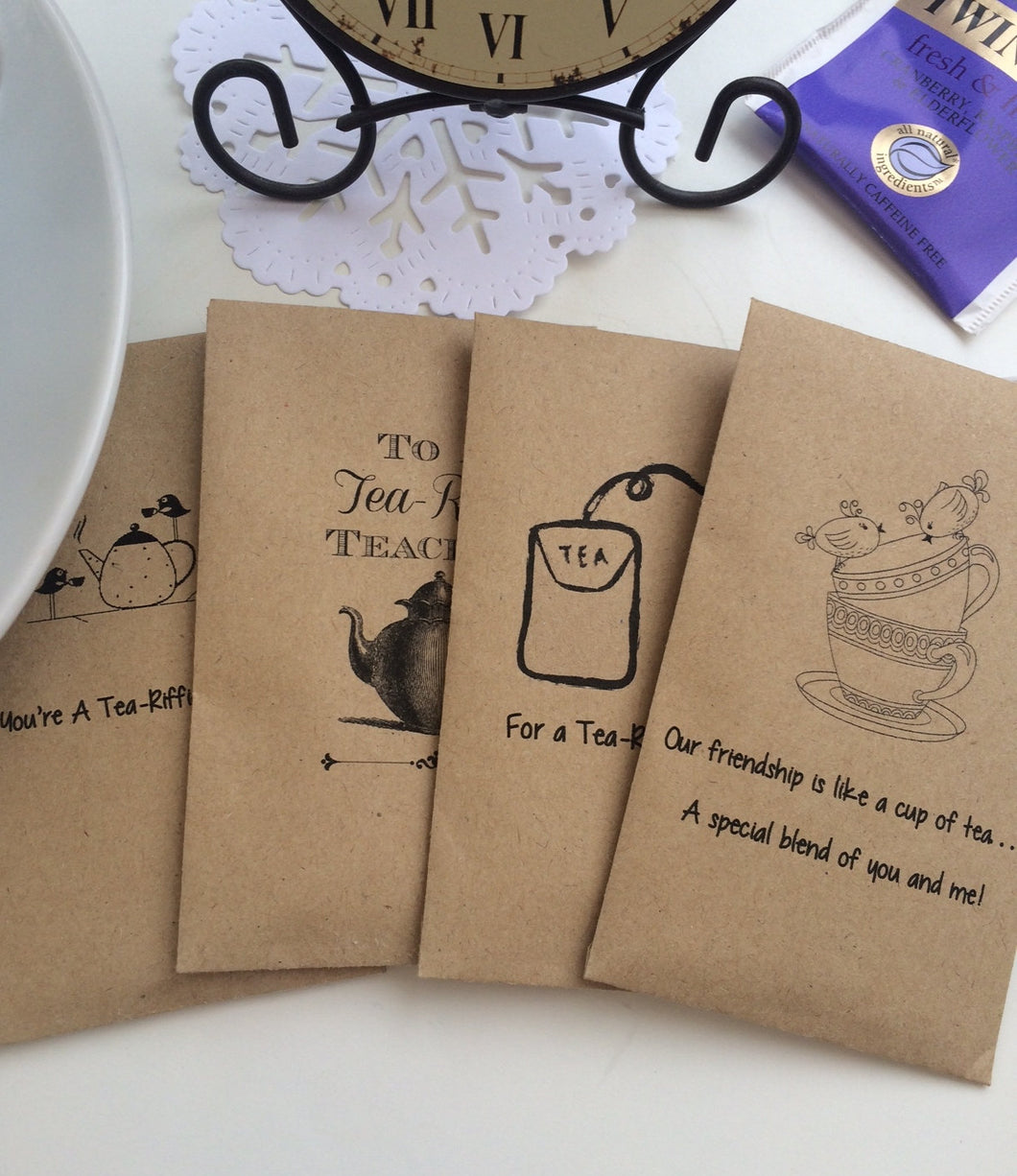 Tea-Riffic - Mini Envelope with Tea Bag for Teacher, Sister, Mum, Dad, Friend etc-The Persnickety Co
