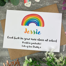 Load image into Gallery viewer, Good Luck In Your New Class Rainbow Card-3-The Persnickety Co
