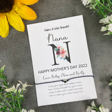 Load image into Gallery viewer, Happy Mother&#39;s Day Nana - Personalised Wish Bracelet For Nana-The Persnickety Co
