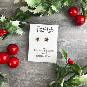 A Christmas Wish For A Special Mum - Star Earrings-2-The Persnickety Co
