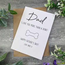 Load image into Gallery viewer, Dog Dad Bone Card