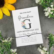 Load image into Gallery viewer, Happy Mother's Day Grandma - Personalised Wish Bracelet For Grandma