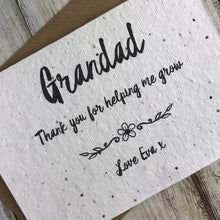 Load image into Gallery viewer, Grandad Thank You For Helping Me Grow - Personalised Card-4-The Persnickety Co
