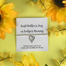 Load image into Gallery viewer, First Mothers Day - Personalised Beaded Charm Bracelet-The Persnickety Co