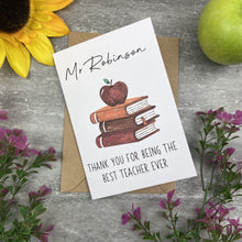 Load image into Gallery viewer, Personalised 'Thank You For Being The Best Teacher Ever'