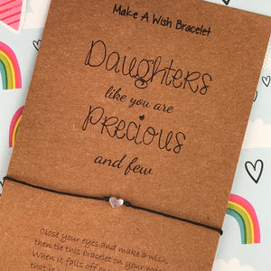Daughters Like You Are Precious and Few - Wish Bracelet-3-The Persnickety Co