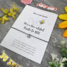 Load image into Gallery viewer, Bride To Bee Wish Bracelet On Plantable Seed Card-10-The Persnickety Co