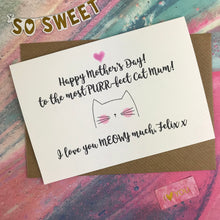 Load image into Gallery viewer, Happy Mother's Day - Cat Mum Card-4-The Persnickety Co