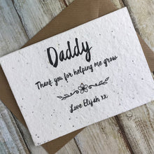 Load image into Gallery viewer, Dad/Daddy Thank You For Helping Me Grow - Personalised Seed Card-2-The Persnickety Co