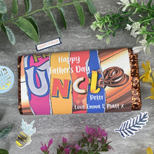 Load image into Gallery viewer, Happy Father's Day Uncle Personalised Chocolate Bar