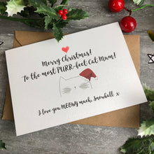 Load image into Gallery viewer, Merry Christmas To The Most PURR-fect Cat Mum/Dad Card-6-The Persnickety Co