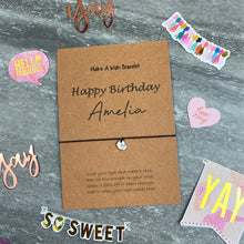 Load image into Gallery viewer, Personalised Happy Birthday Wish Bracelet With Initial Charm-5-The Persnickety Co