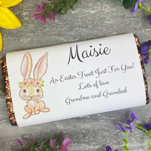 Load image into Gallery viewer, Personalised Easter Bunny Chocolate Bar