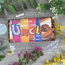 Load image into Gallery viewer, Happy Father's Day Uncle Personalised Chocolate Bar