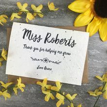 Load image into Gallery viewer, Personalised Teacher Card Thank You For Helping Me Grow-5-The Persnickety Co