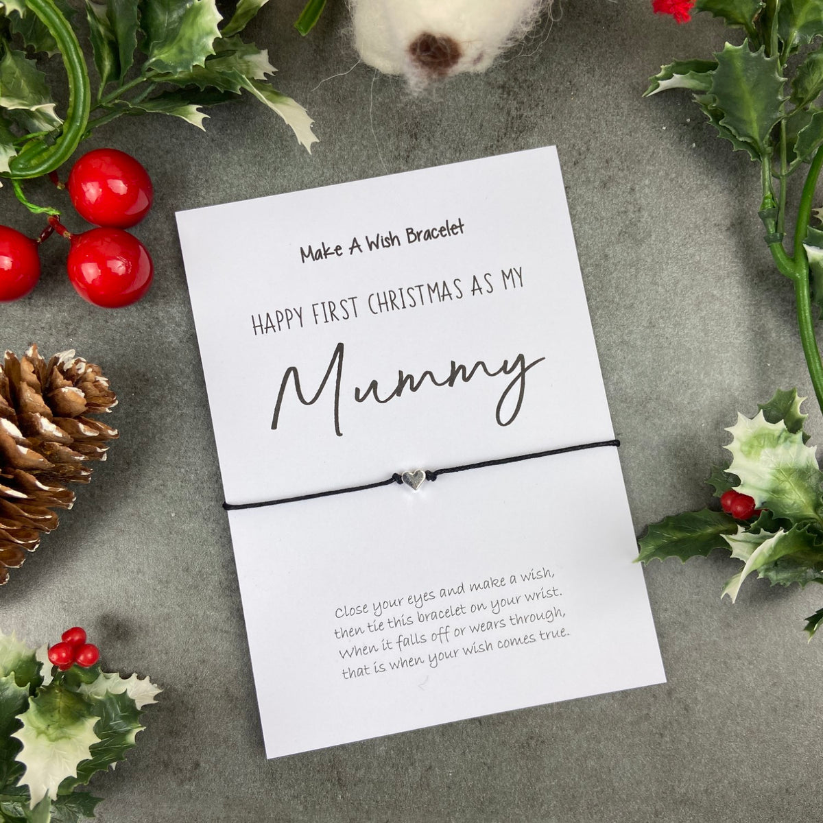 First Christmas As My Mummy Wish Bracelet