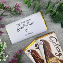 Load image into Gallery viewer, Personalised Thankyou Godfather Chocolate Bar