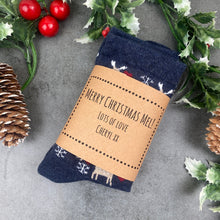 Load image into Gallery viewer, Merry Christmas Deer Socks-The Persnickety Co