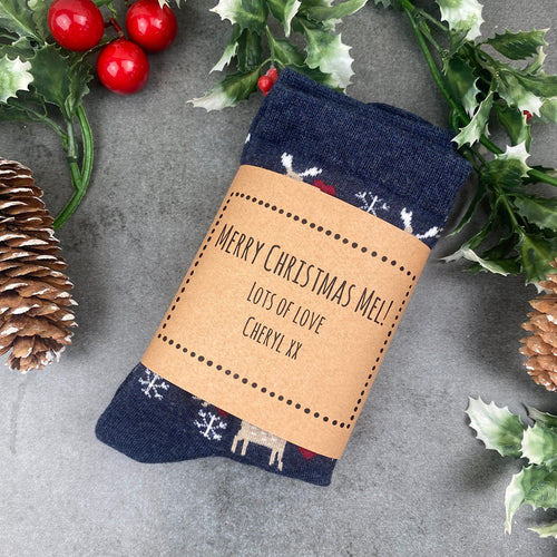 Merry Christmas Deer Socks-The Persnickety Co