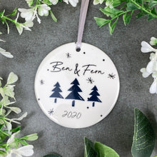Load image into Gallery viewer, Personalised Couples Christmas Hanging Decoration-The Persnickety Co