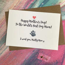 Load image into Gallery viewer, Mother's Day Card World's Best Dog Mum-4-The Persnickety Co