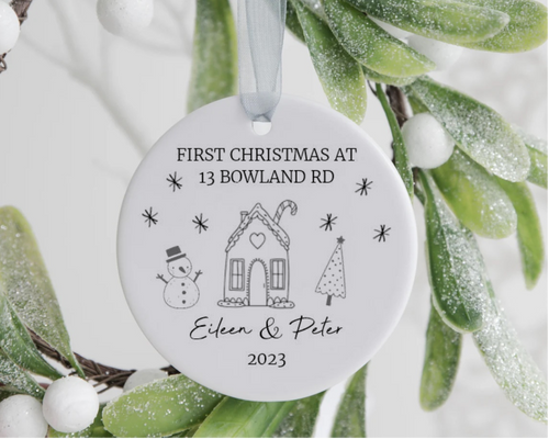 Personalised First Christmas New Home Bauble-The Persnickety Co