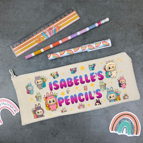 Personalised Bunny & Rainbow Pencil Case-The Persnickety Co