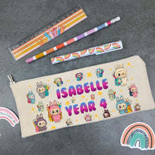 Load image into Gallery viewer, Personalised Bunny &amp; Rainbow Pencil Case
