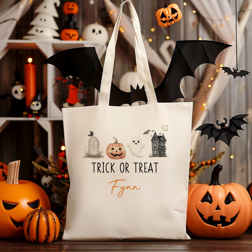 Personalised Spooky Season Trick or Treat Bag-The Persnickety Co